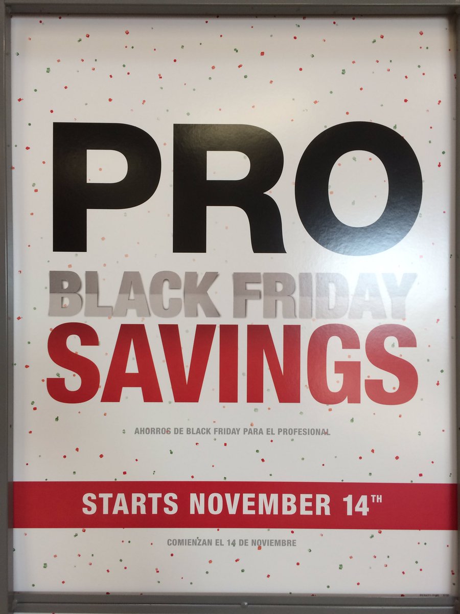 ScottATavegia's tweet photo. Pro #BlackFriday has started @HomeDepot2505 #save huge on the tools and supplies that you need!  Specials all week! Pro's save with ProXtra! https://t.co/a1han9E00k
