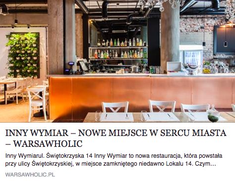 Warsawholic's tweet photo. ‼️Już po lunchu? Jeśli nie, to może sprawdzicie 🆕  Inny Wymiar - kuchnia i bar? 😋 ⬇️⬇️⬇️ 🍴
https://t.co/suWpcbBdrJ https://t.co/JSuM0wkqEK
