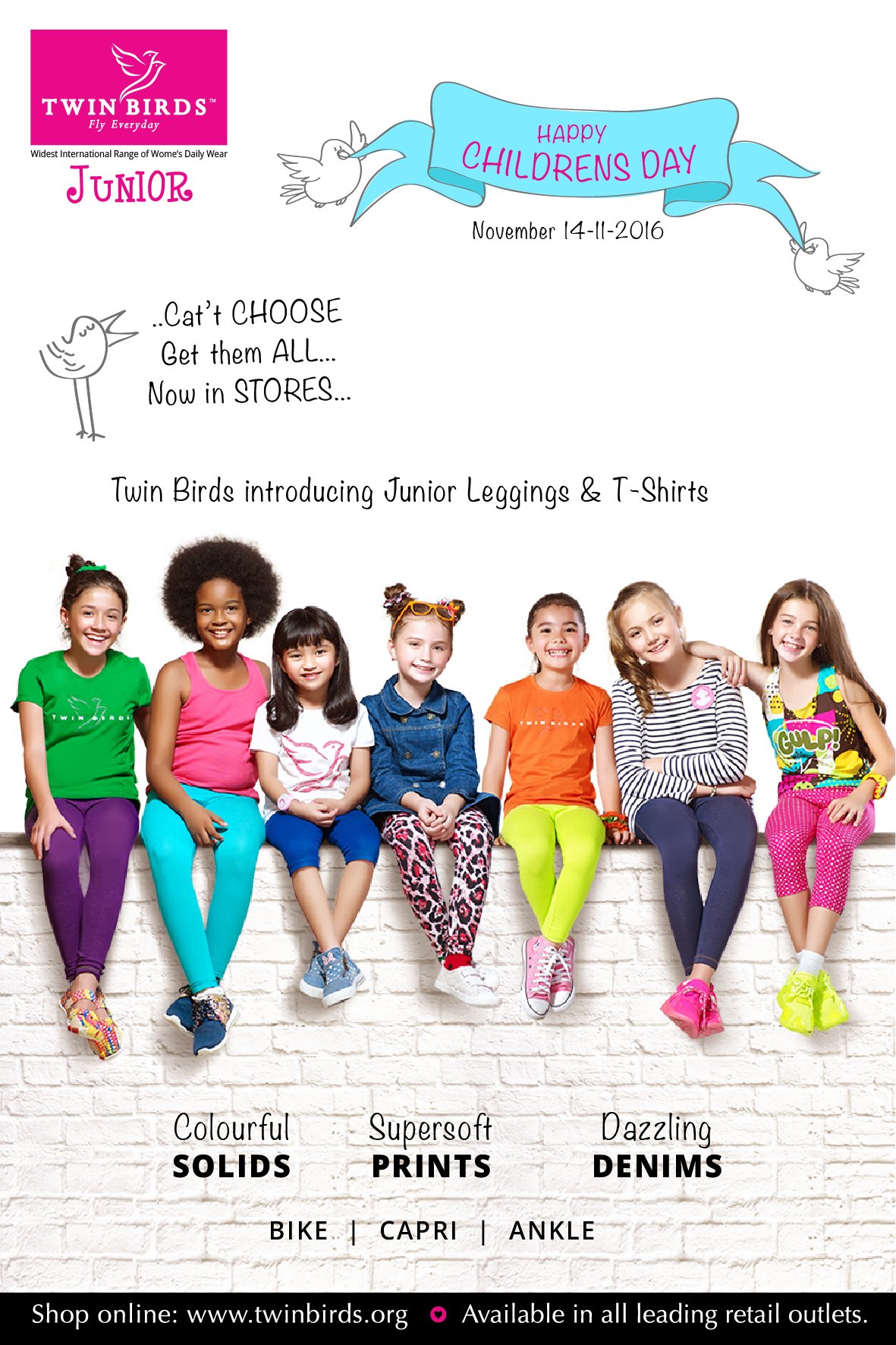 Twin Birds Online on X: Celebrate this Childrens Day with Twin Birds  Junior Leggings & T-Shirts!!! #HappyChildrensDay #TwinBirdsCelebration  #TwinBirdsJunior  / X