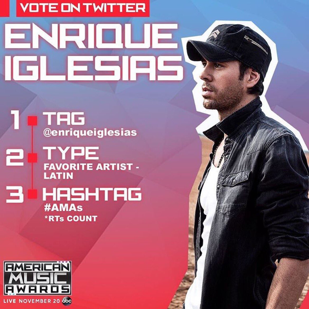 Sarasyr2's tweet photo. I'm voting for @enriqueiglesias favorite Artist-Latin #AMAs #VoteEnriqueAMA https://t.co/0vR5a44ktl