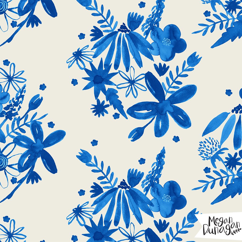 meganndesigns's tweet photo. I don't have Indigo Ink, but I DO have concentrated watercolor.  Win.  Some simple and applicable floral "clusters" as I like to call them. https://t.co/W9tOBVuiSm