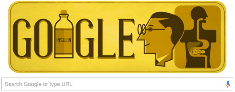 Today's Google doodle celebrates the 125th birthday of #UofTMed's Sir Frederick Banting. google.ca
