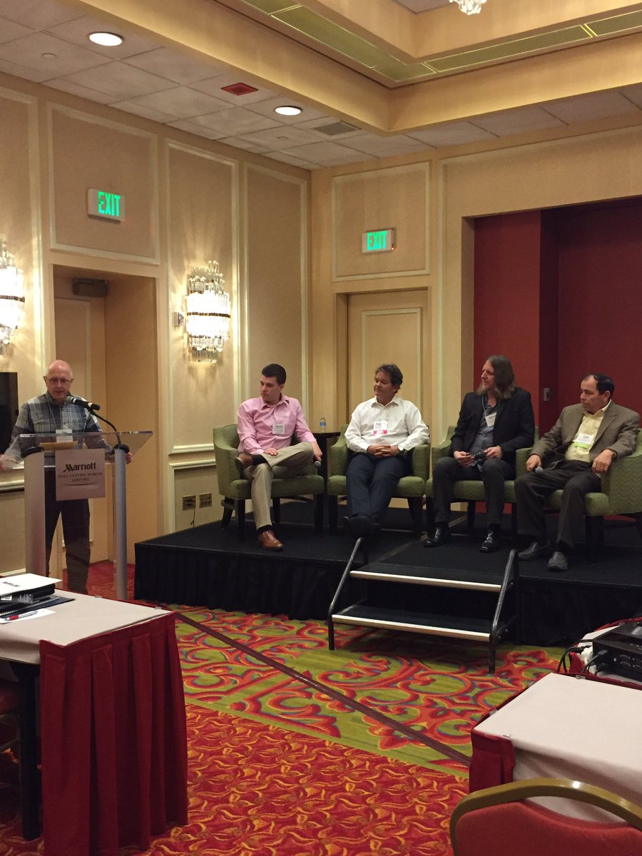 Trading technology panel getting ready to share their knowledge at Outlook 2016 <a href="/Alphatative/">David Bush</a>