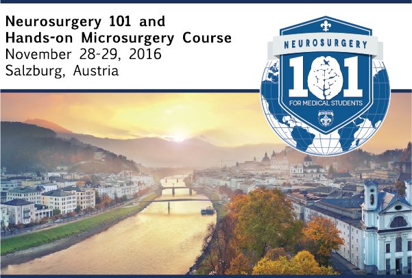 Hands-on Course: Microsurgery for Med Students. Salzburg, Austria. Nov 28 - 29. For more info/to register: bit.ly/NSG101Austria