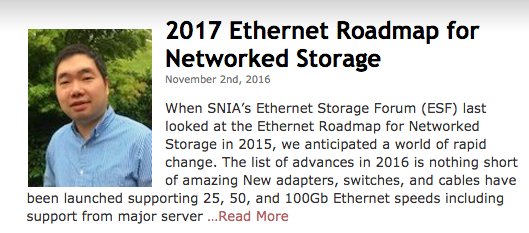 SNIADNSF's tweet photo. Big changes expected in #Ethernet #NetworkedStorage next year. Learn more in this new @SNIAESF blog https://t.co/BlvIGWooB4 https://t.co/840wmilxiz