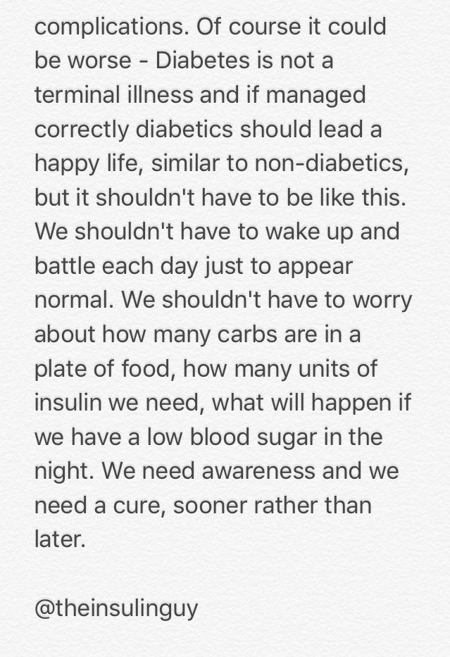 theinsulinguy's tweet photo. We need a cure. #WorldDiabetesDay https://t.co/efKn9i1pqA