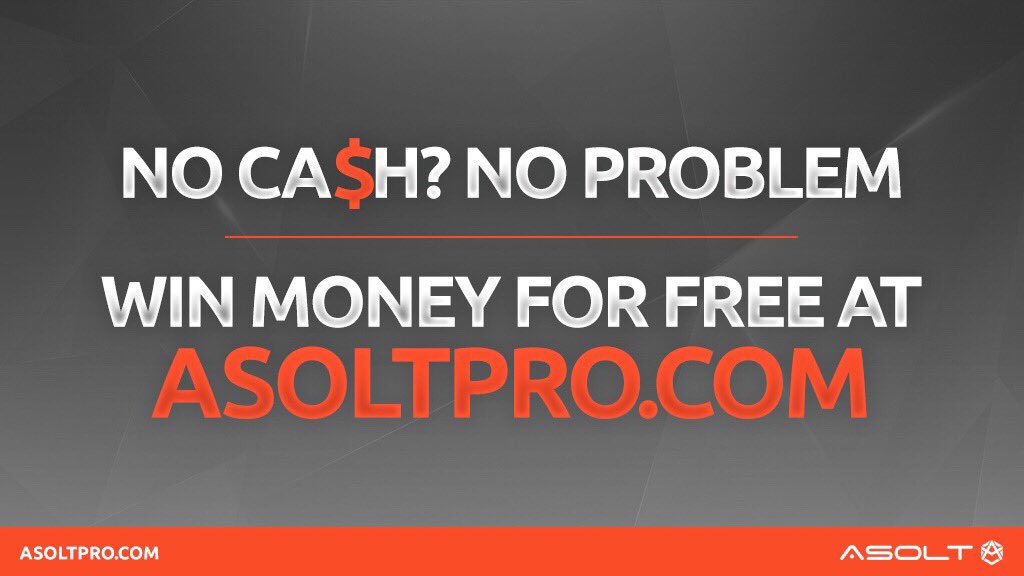 ASOLTPRO's tweet image. No money? No problem. Win money playing your favorite games FOR FREE coming soon - asoltpro.com