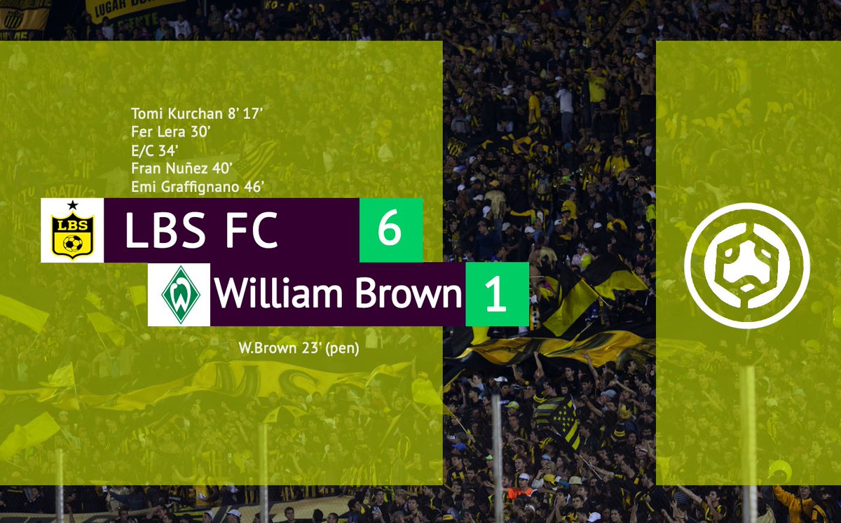 LBSFC_ok's tweet photo. RESULTADO FINAL
#LBSFC 6-1 #WilliamBrown
⚽️ @TomiKurchan_21 x2
⚽️ @Ferlera_
⚽️ e/c
⚽️ Fran Nuñez
⚽️@graffignano https://t.co/HEi8zccfQU