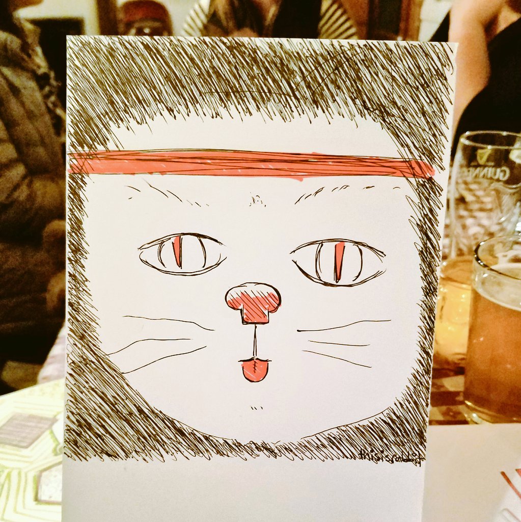 thisisrabbit's tweet photo. Ninja cat unite. 
#Leaving #ByeChicago #Doodle #kitty #meouch https://t.co/CrNVZOv57s