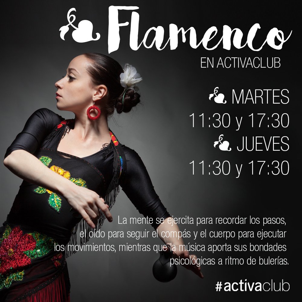 activaPUERTO's tweet photo. FLAMENCO mucho FLAMENCO en las clase de los martes y jueves. Ven, aprende, diviértete y disfruta en #activaclub #jerez #gimnasio #flamenco https://t.co/uTqjn3ebqV