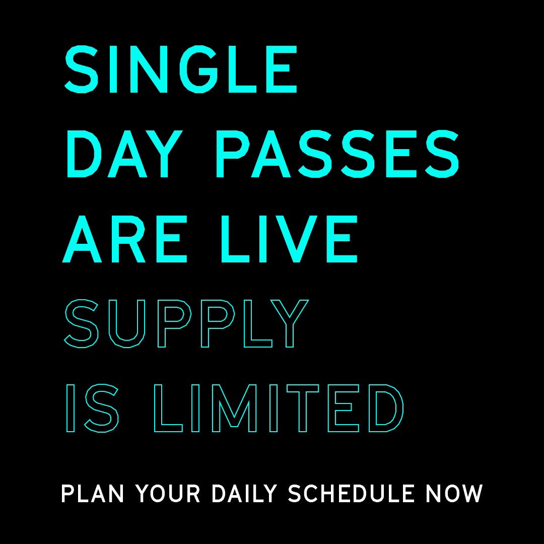 Limited supply of single day passes are NOW available & our schedule is now LIVE. Act fast. dayfornight.io