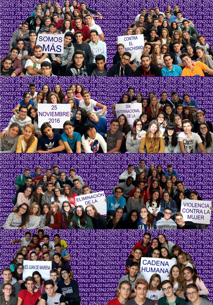 Aequitas25JM's tweet photo. Cartel del @iesjdmairena por el 25N. Contra el machismo somos más. Gracias, como siempre, a colab y a Hipólito. https://t.co/Z2skWmuuEo