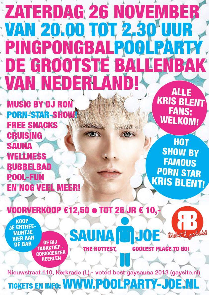 saunajoe's tweet photo. #gay #homo #gayparty nog 12 dagen met 25000 pingpong ballen in zwembad https://t.co/BT5hCcv8ZN