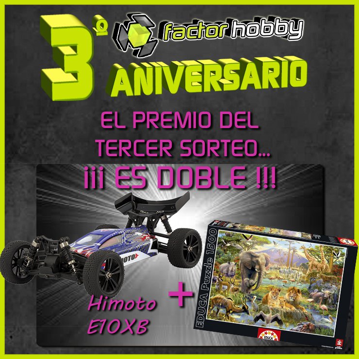 FactorHobby's tweet photo. #YtúConQuéSueñas ... ¿Tal vez con ganar uno de nuestros #Sorteos 3º Aniversario? PUES PARTICIPA!!!►https://t.co/YrfBwJ4kDu #puzzles #cocheRC https://t.co/jPojJFax76