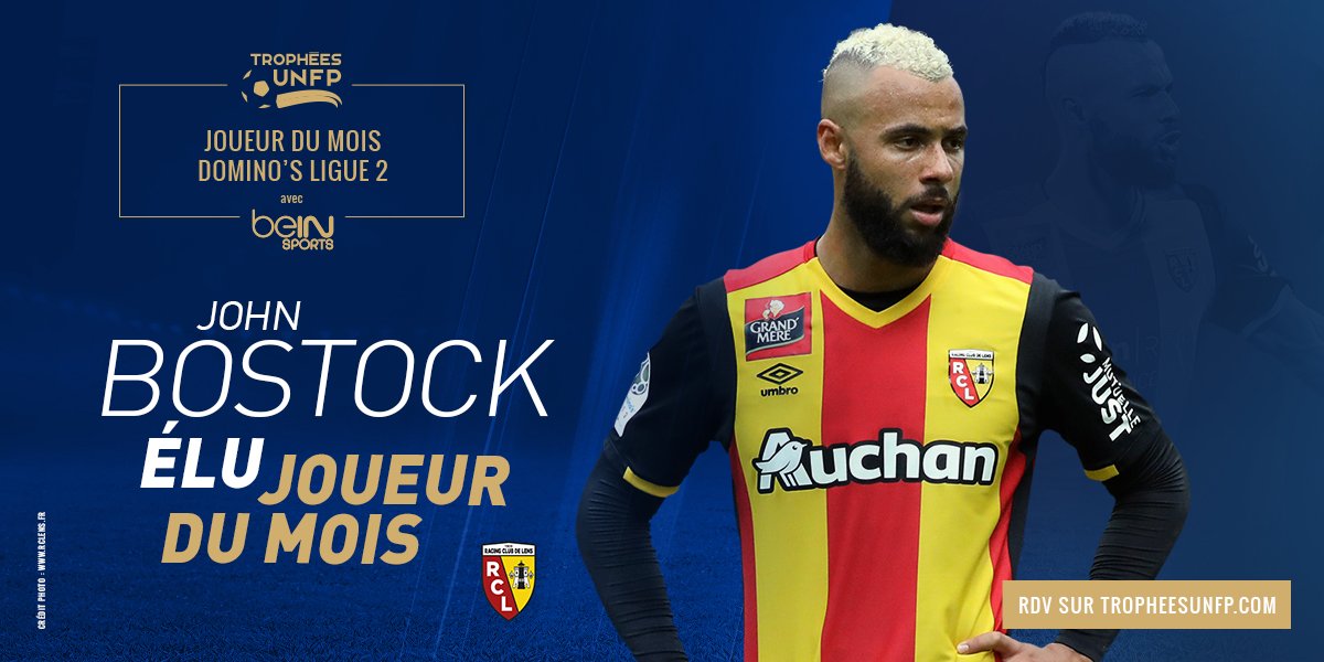 beinsports_FR's tweet photo. [Joueur du mois de Ligue 2] John Bostock élu joueur du mois ! #tropheesunfp https://t.co/UGlp2luphn