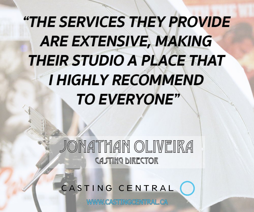 castingcentral1's tweet image. "The services they provide are extensive, making their studio a place that I highly recommend to everyone." ~Jonathan Oliveira - RDC Casting