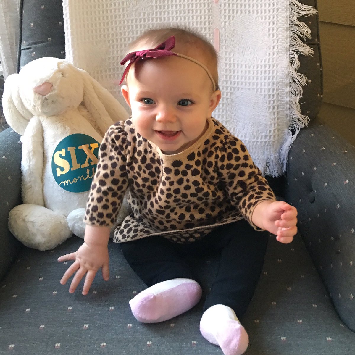 RachelR_Jacques's tweet photo. Today I #givethanks for this 6 month old baby girl! Happy 1/2 birthday sweet girl! https://t.co/kIAMIJwPns
