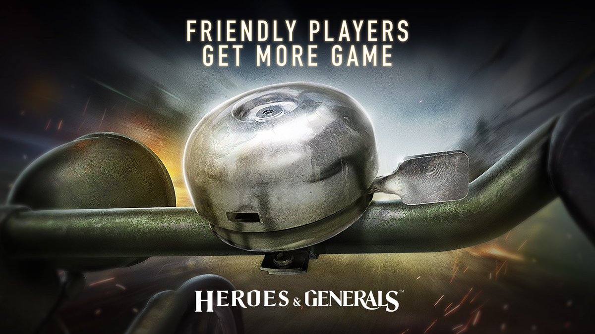 Friendly players get more game – and we want you to help us make #HeroesAndGenerals a more friendly place to be!

mvnt.us/m311474