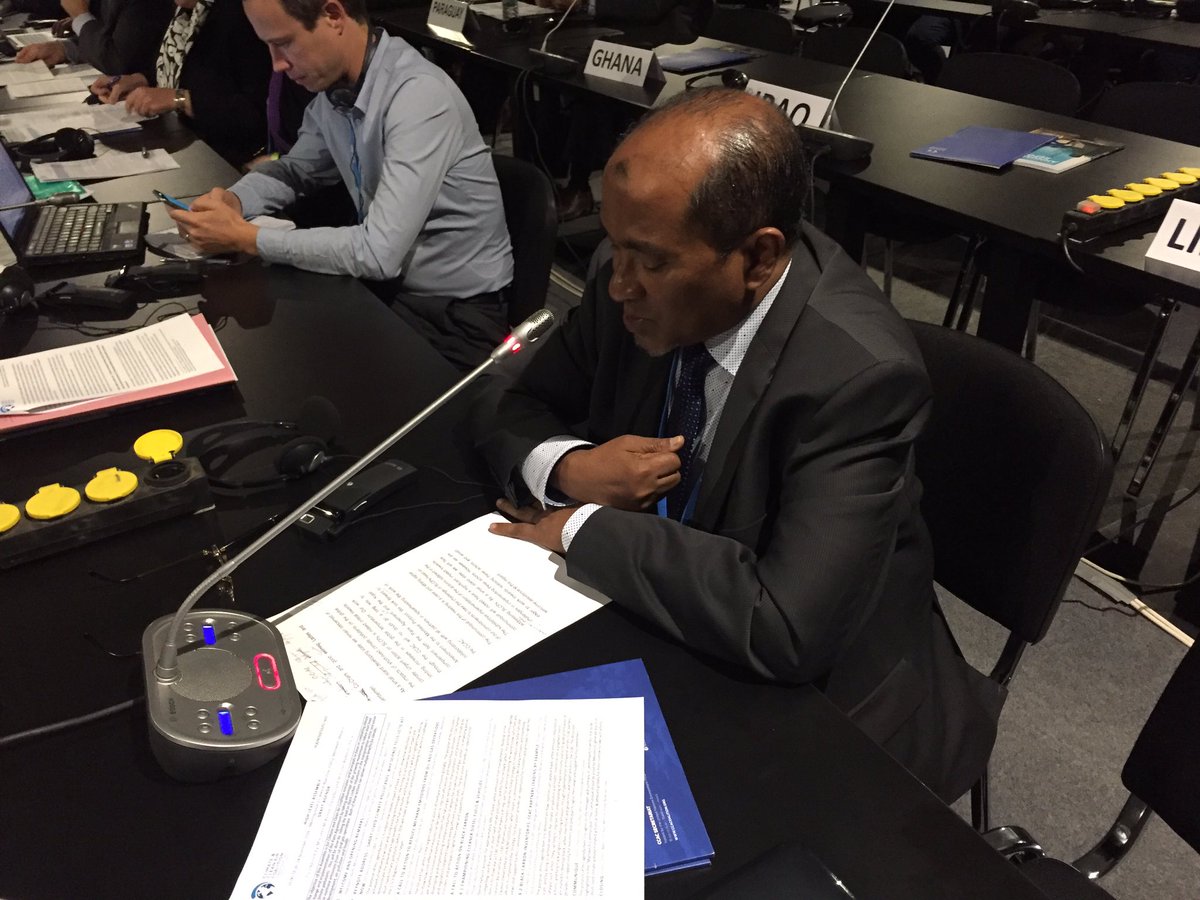 MoEnvmv's tweet image. "Urgent action on #SLCPs is critical towards limiting increases in the global temperature" Min. of State Abdullahi Majeed