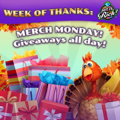 HitItRichSlots's tweet photo. Hi Spinners! Hit it Rich want to give a big THANK YOU to all you. Click here: https://t.co/Gxo93z9u1x for the Fun Events this week. https://t.co/dnjr7cR83N