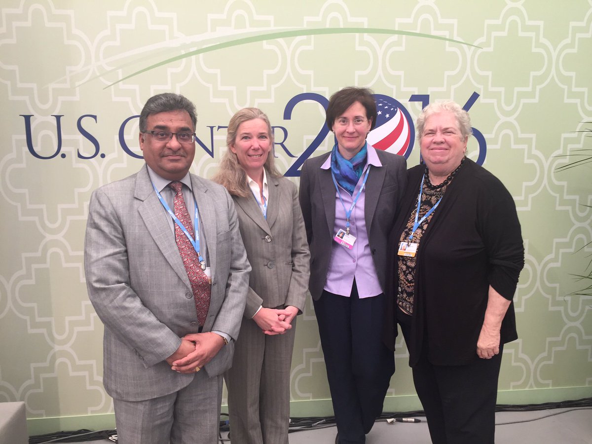 USGBC's tweet photo. Inspirational week in #Marrakech for #COP22! United with @WorldGBCs E-->W for #BuildingsDay action & insight since #ParisAgreement! https://t.co/zwOnzJakiX