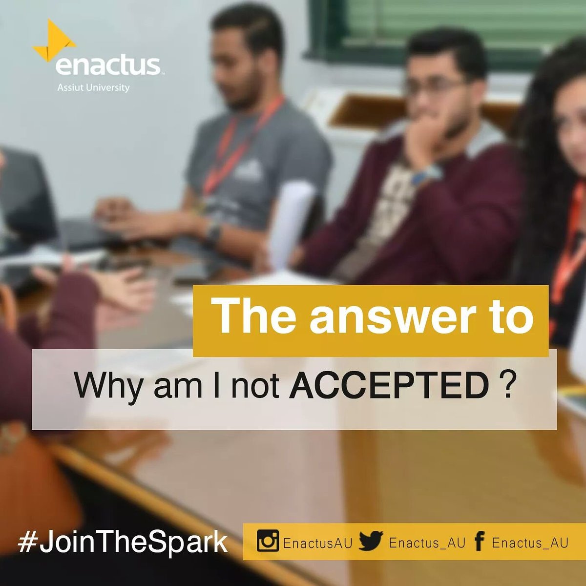 enactus_au2021's tweet photo. You might be not accepted for one of these reasons :
https://t.co/pjBUbL1rHn
#we_are_enactus
#JoinTheSpark https://t.co/Qf5S8oVTGh