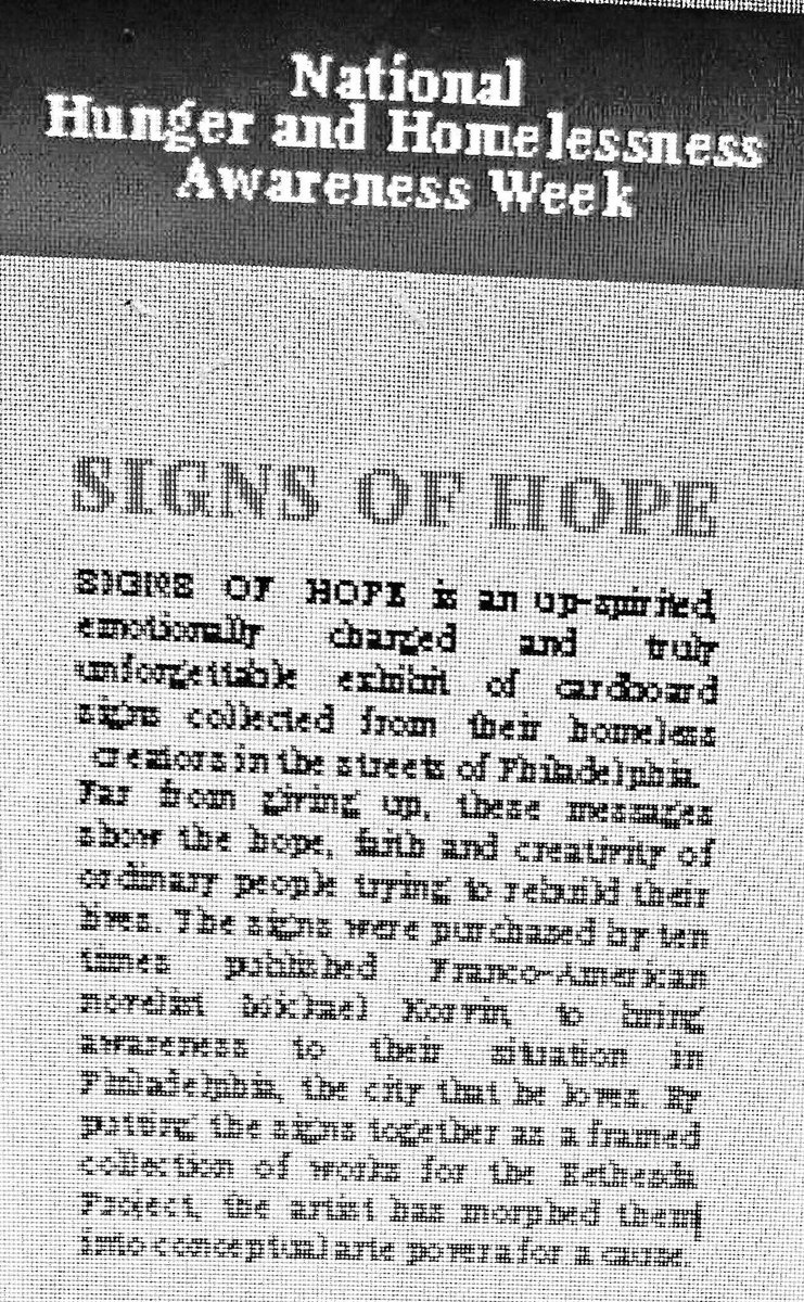 twitersavior's tweet photo. #MyOnlyObjection is u not seeing Homeless have hope! #NHHAW @Bethesda_Proj @LegendGallerie #Philly 320N21stNov15-18 positive #Homeless signs https://t.co/FAHAlZLjBC
