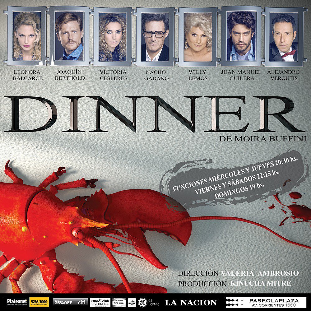 dinner_oficial's tweet photo. ULTIMAS 10 FUNCIONES #dinner 
 @PaseoLaPlazaOK elogiada por críticos Domingo 27 de Noviembre despedida https://t.co/FHqtpMhkoD https://t.co/KN9yViJJFB