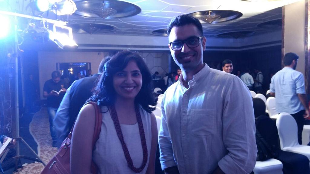KenaShree's tweet photo. @_RavinderSingh_ So candid. His city treated us kindly. Lucknow, now it's your turn. :) #LLF2016 @TOI_Books https://t.co/pG2A0xW7EX