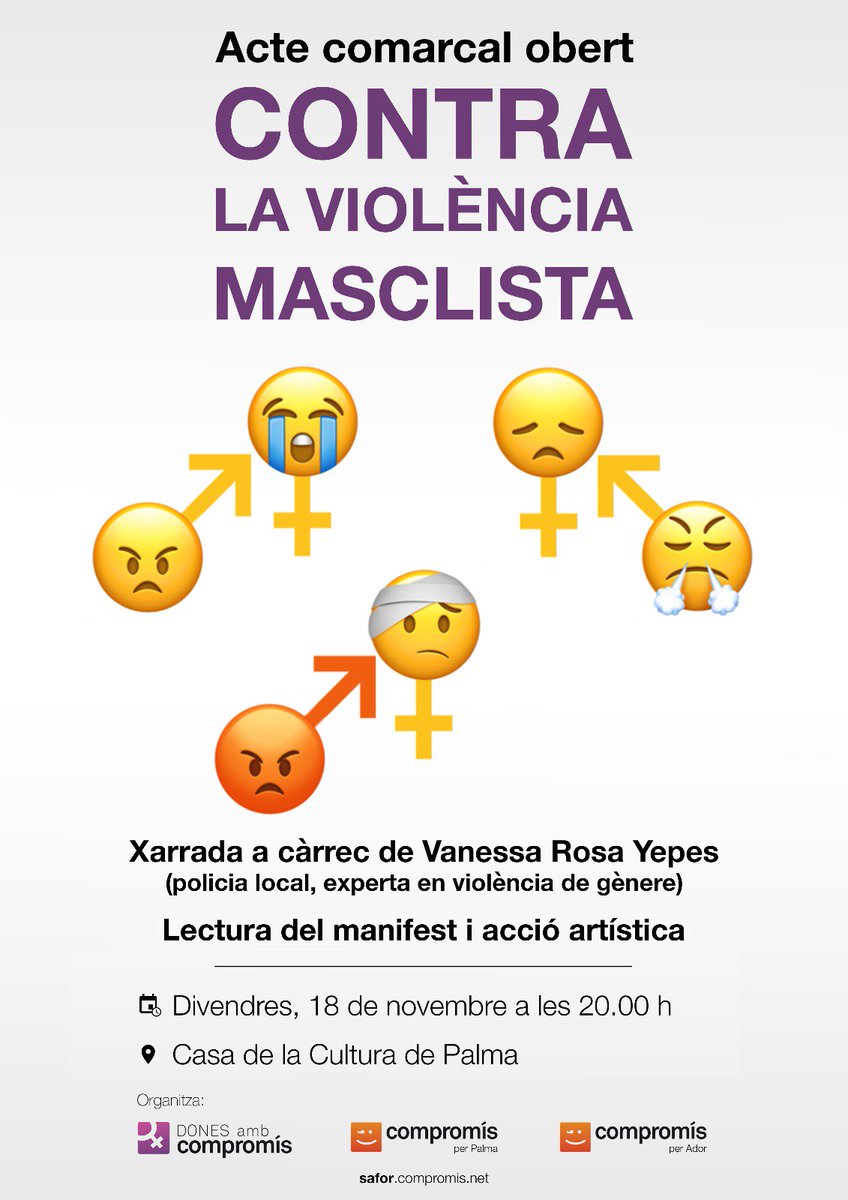 Dones amb <a href="/CompromisSafor/">Compromís Safor - Valldigna</a> organitza a Palma un acte obert “contra la #ViolènciaMasclista” safor.compromis.net/2016/11/14/don…