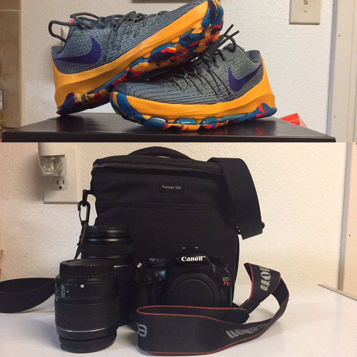Chris_cast333's tweet photo. Yesterday was a great day! My parents got me some badass kicks, and I finally bought myself a camera! #happybirthdaytome https://t.co/tpHbkbRBOJ