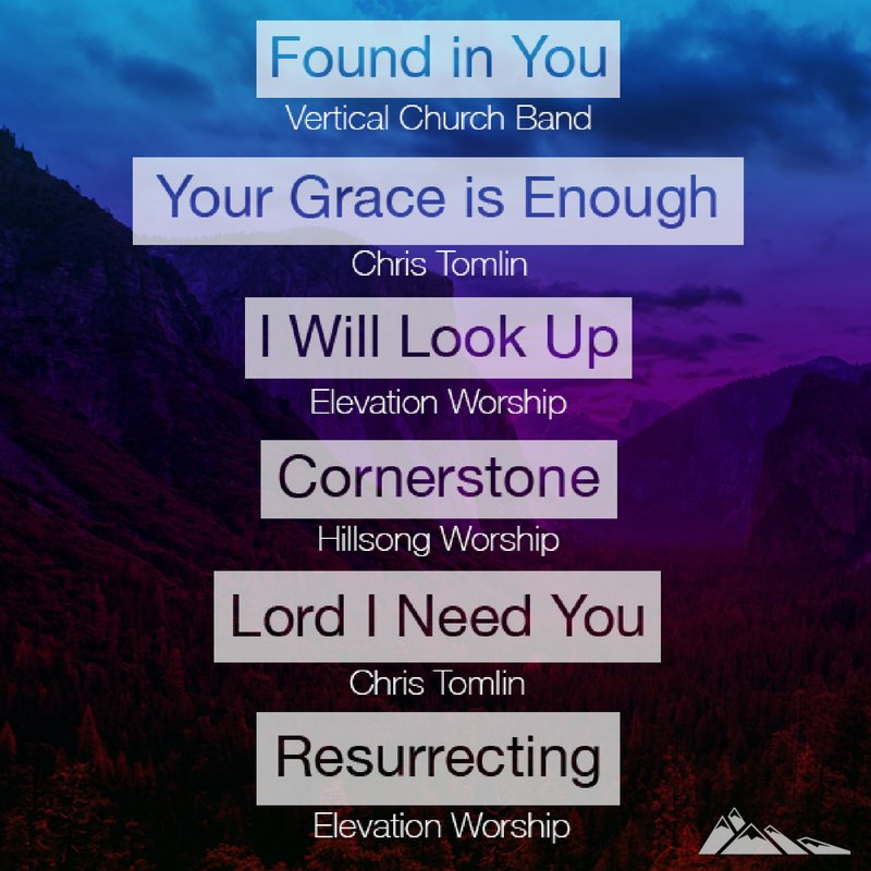 Setlist from this weekend! Which one was your fav? #sundaysetlist #worship #church