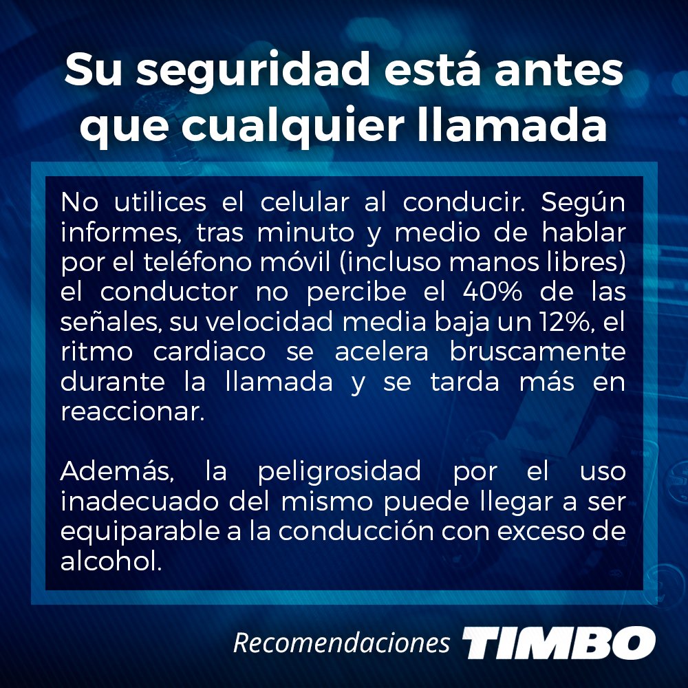 timbopy's tweet photo. Para prevenir accidentes se debe centrar toda la atención al camino #Recomendaciones #Timbo https://t.co/khWprEOfb2