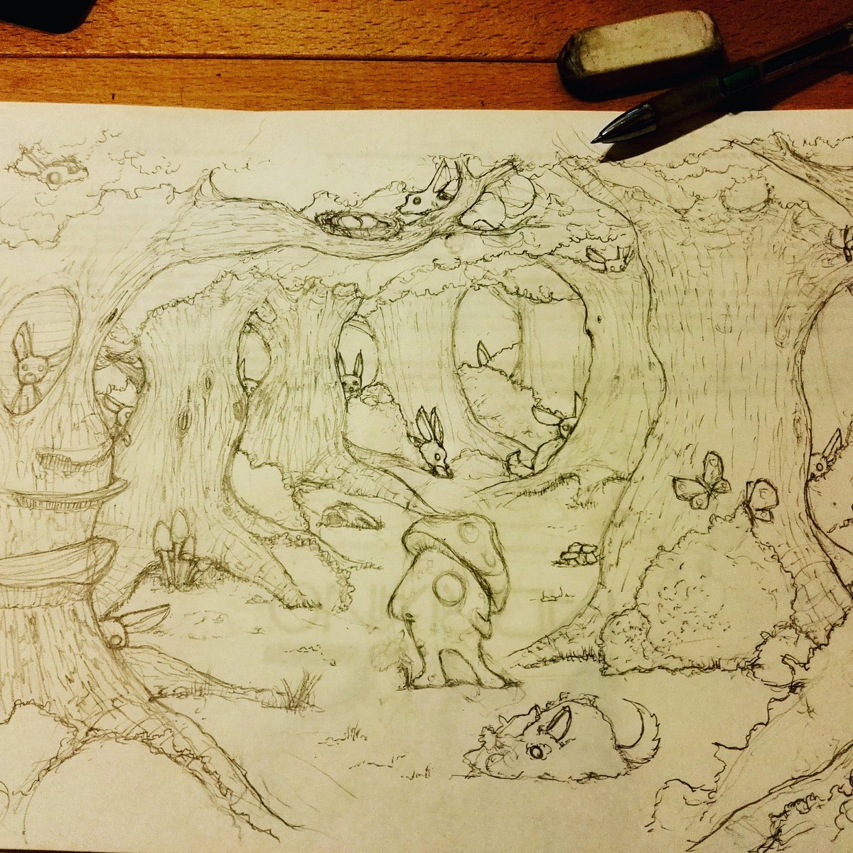 D34dclown's tweet photo. WIP The Forest of little Scouts #wip #drawing #draw #art #deadclown #pagliacciomorto #sketch #art #myart #artist #folllowme https://t.co/AMVARH4KJ3