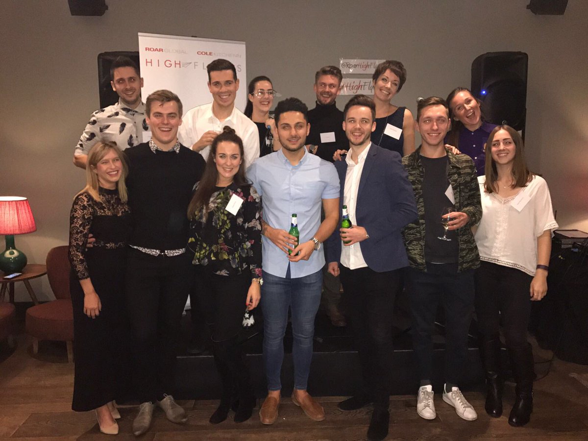 ROARHighFlyers's tweet photo. The @ROARGlobal &amp; @ColeKitchenn team looking fabulous for tonight's @ROARHighFlyers event #highflyers #entertainment https://t.co/VnZRBTrlVy
