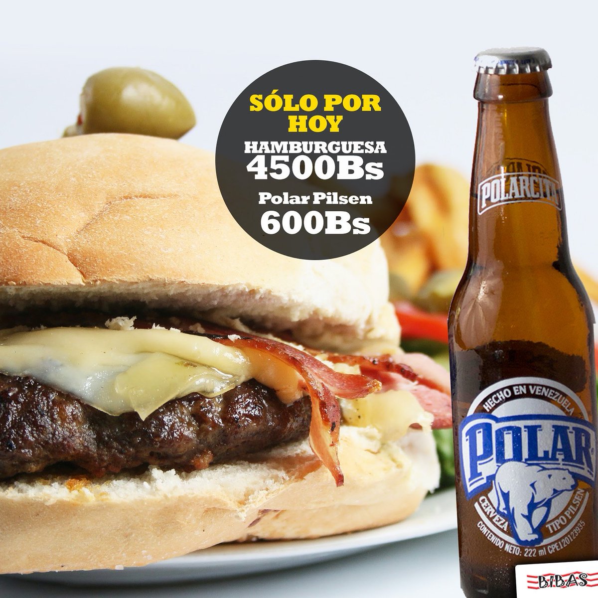 Hoy abriremos a partir de las 05:00PM,  y solo por hoy tenemos estas súper promociones especiales. #venabibas #maracaibo #lunes #promocion