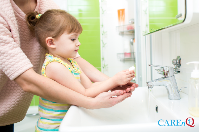 CAREnQ_Health's tweet photo. It's #FluSeason! Remember to wash your hands often to kill and help prevent the spread of germs. #HealthyTip https://t.co/TuF5uVADmJ