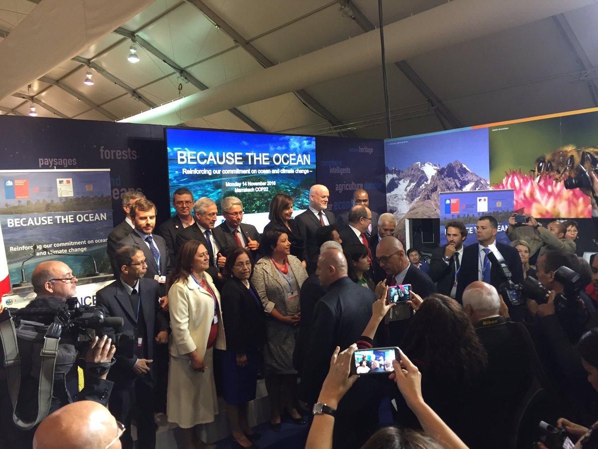 mlennartsson's tweet photo. Fantastic turnout at #becauseocean event @COP22 shows growing momentum to implement #sdg14 - HL UN Conf in June will set world on course! https://t.co/PbbDnrCYGd