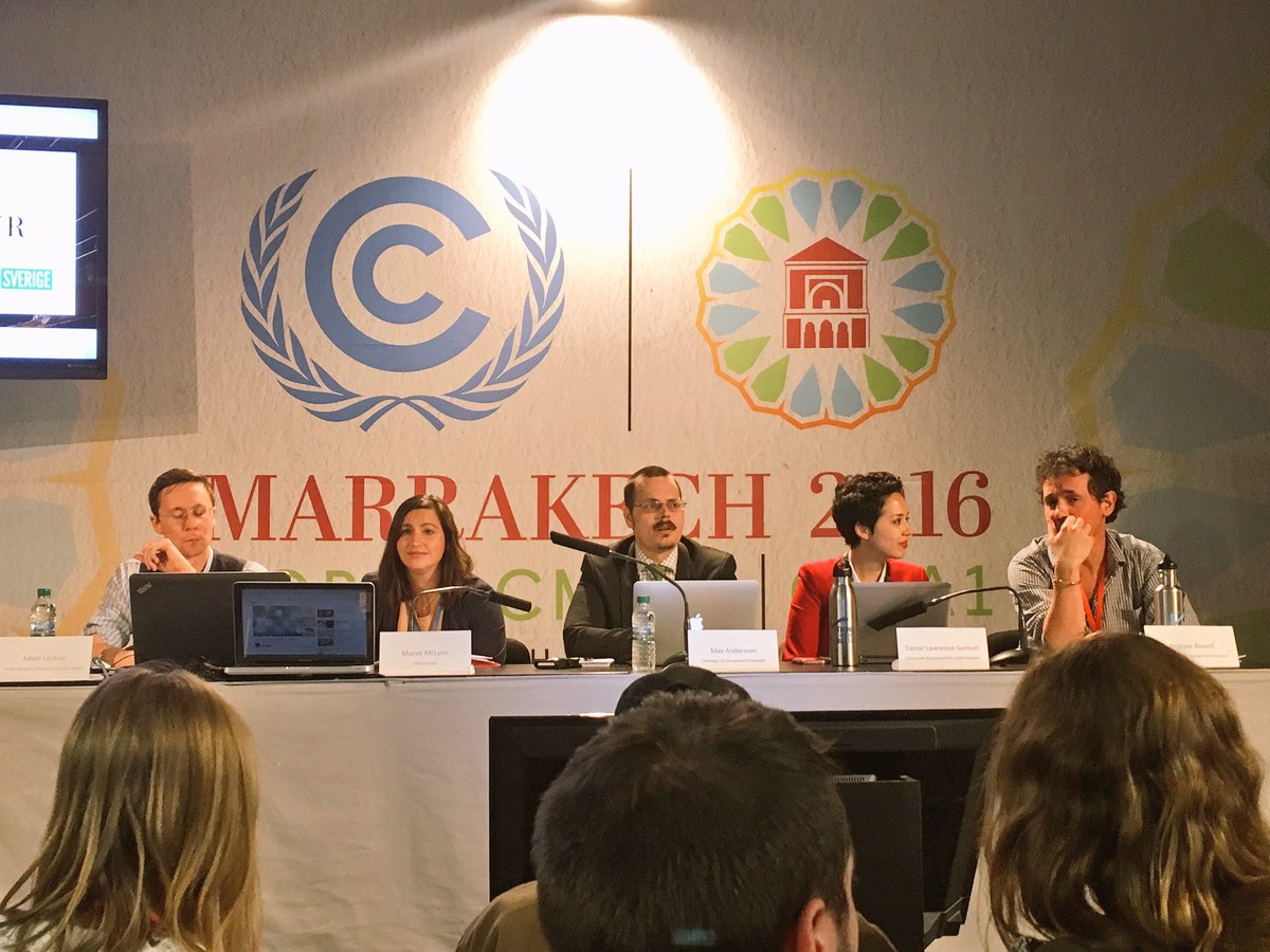 PriceofOil's tweet image. Excellent panel lineup on why we must #KickBigPollutersOut &amp;amp; lobby for good instead. #ZeroFossil Day at #COP22 finishing w/ a bang!