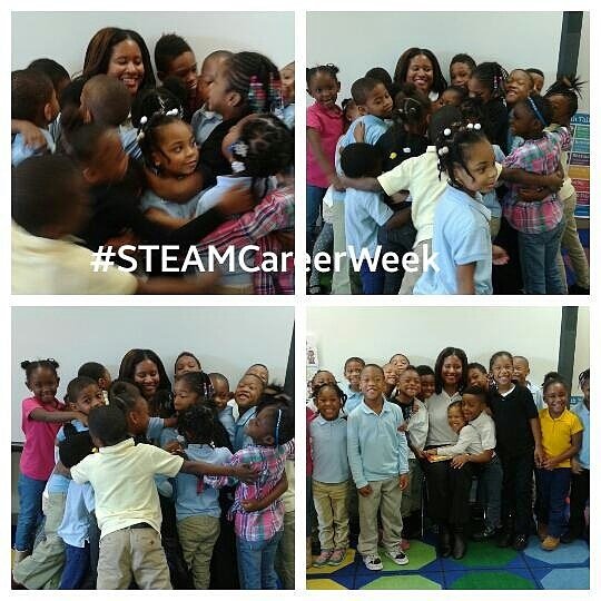 STEM_Nonprofit's tweet photo. We love the students at @adamsvilleps. They told us "Thank you for coming to our school" ☺#STEAMCareerWeek #STEMBooksOnFleek #readaloud https://t.co/hRyjxS0GT6