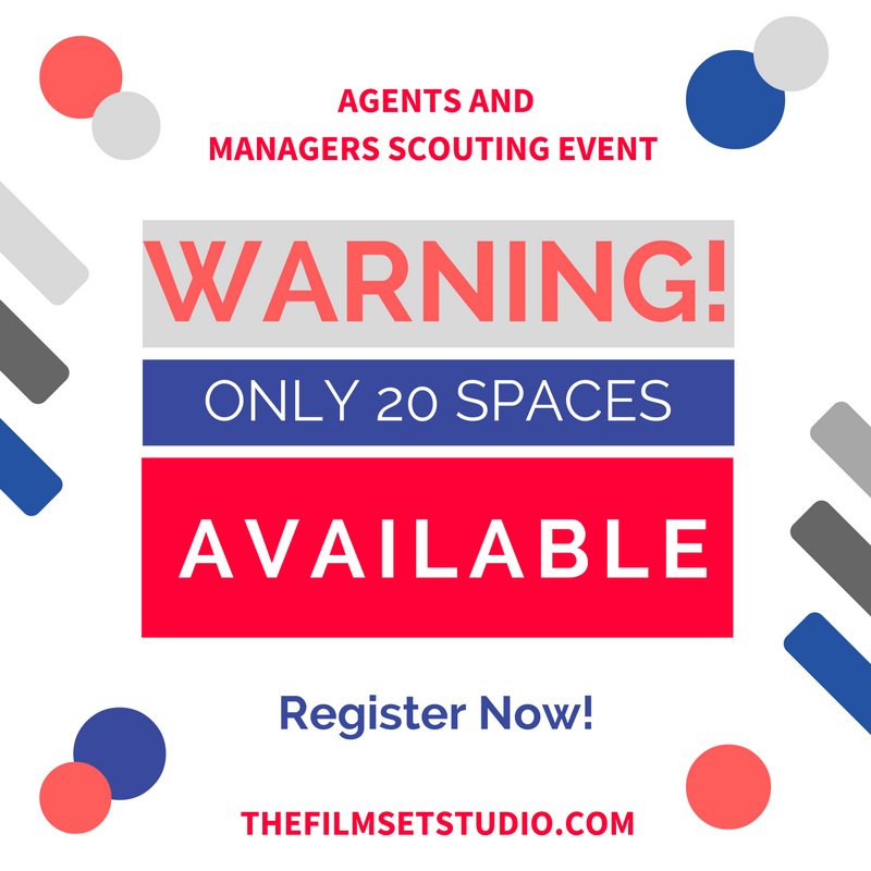 TheFilmSet's tweet image. Warning don't miss out on a chance to get an Agent or Manager. Register today: thefilmsetstudio.com 909-268-0615