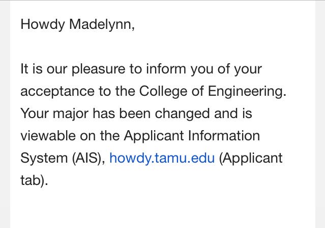 GomezMady's tweet photo. YO GIRL MADY G WAS ACCEPTED INTO THE TEXAS A&amp;M ENGINEERING PROGRAM TODAY!! AHHHHH GIG'EM👍🏽👍🏽 @TAMUEngineering https://t.co/wV4V5LzT4l