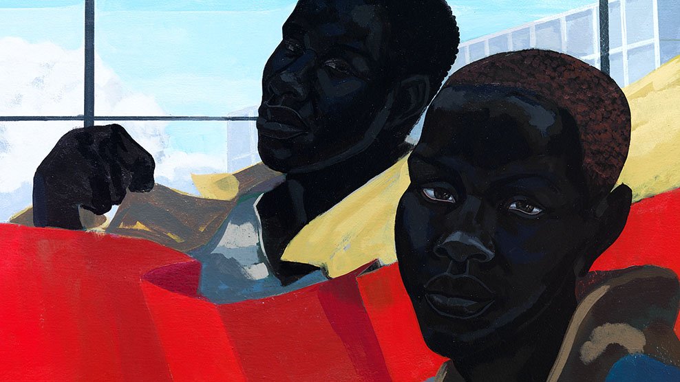 metmuseum's tweet photo. This spectacular work was the first by #KerryJamesMarshall to enter #TheMet's collection. https://t.co/tN2sJZLsE4 #MetCollects https://t.co/M2VYft8seq