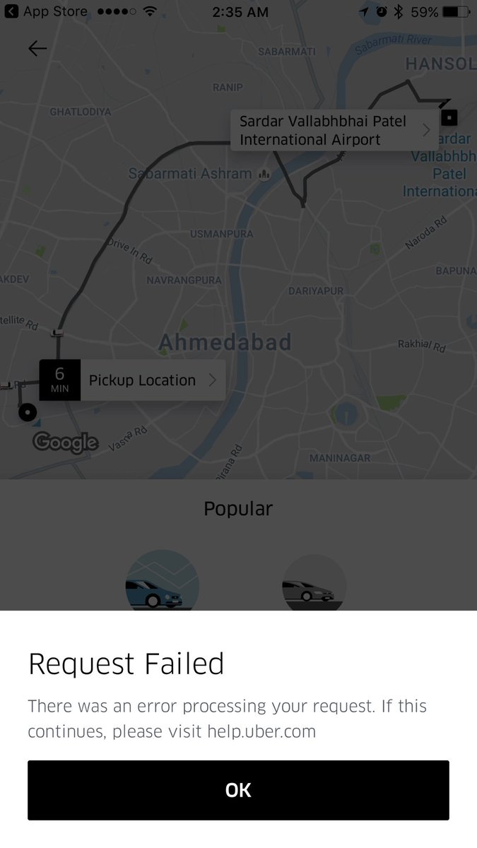ishanspatel's tweet photo. Tired of seeking support from @Uber as I'm not able to rqust uber since few days. But it seems that @Uber_Support can't solve this #No2Uber https://t.co/2iwyDIL4Fs