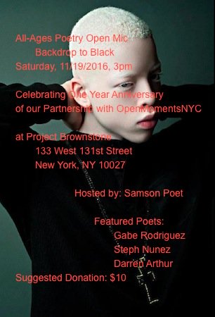 thebrownstoners's tweet photo. Show up and show out!! #ProjectBrownstone and #OpenMomentsNYC All-Ages #Poetry #OpenMic. Would love to see you there... #Harlem https://t.co/E7As5KCAQs
