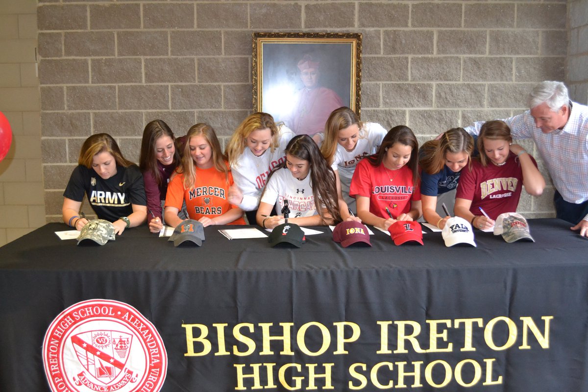 bishopiretonhs's tweet photo. Congrats to our NINE Senior Girls Lacrosse Players who signed letters of intent today! We are so proud!  https://t.co/UqLpuBpKyL https://t.co/Krnm4IUwLZ