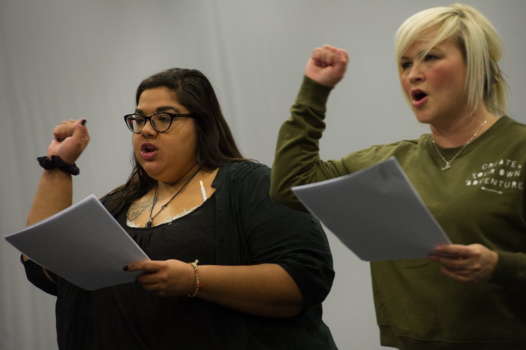 NativeEarth's tweet photo. Another set of fantastic #Weesageechak rehearsal photos from @Ed_Maruyama. #theaTO #danceTO See the full album here: https://t.co/8o7y0RXmIV https://t.co/TimpVoyjsN