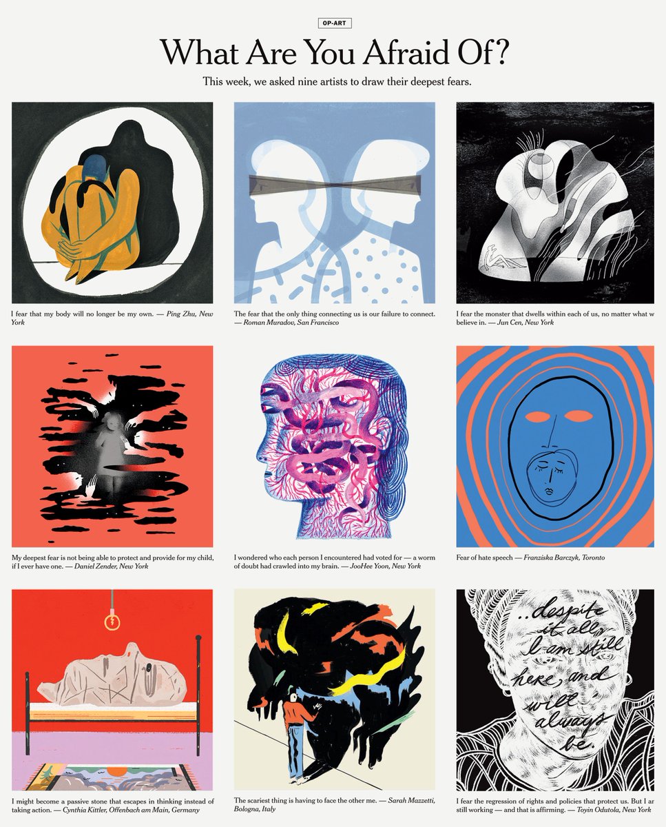 I asked artists to draw their deepest fears post-election, many thanks to everyone who submitted!!   nytimes.com/2016/11/11/opi…