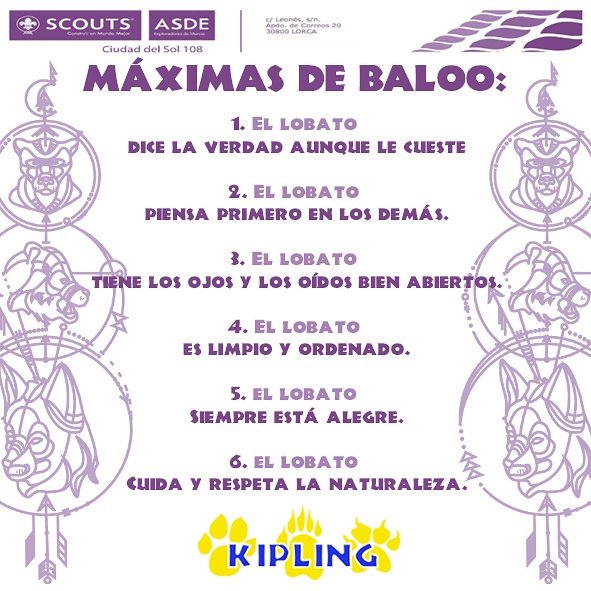 manadakipling's tweet photo. MÁXIMAS DE BALOO.
Nuestros lobatos ya las conocen, las han experimentado y empiezan a practicarlas en su día a día, y ¿tú? https://t.co/SbXFp1dwKc