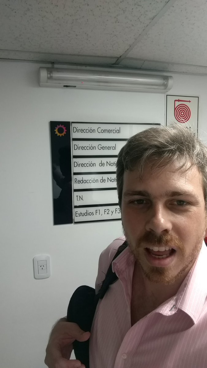 En tn antes del programa de Nelson Castro